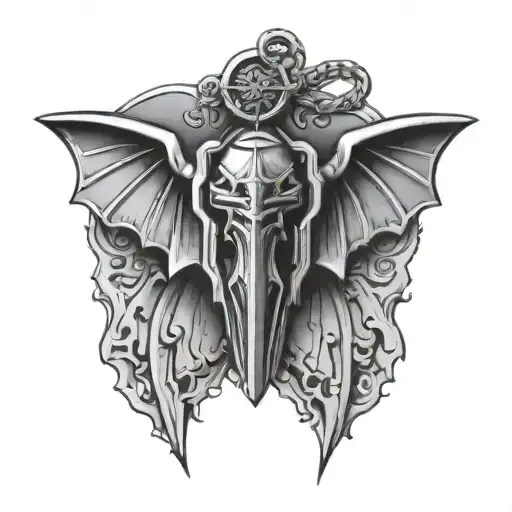 Army Dog Tags With A Bat Wing Motif