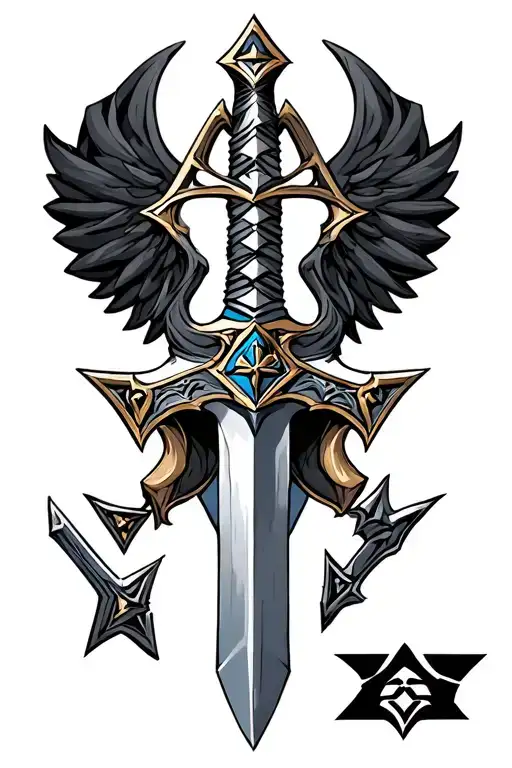 Simple Master Sword Zelda With Triforce