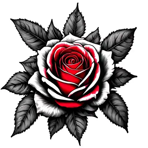 Rose Black Red Lace Forearm