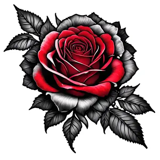 Rose Black Red Lace Forearm