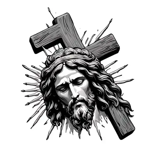 Jesus And Cross Of Nails