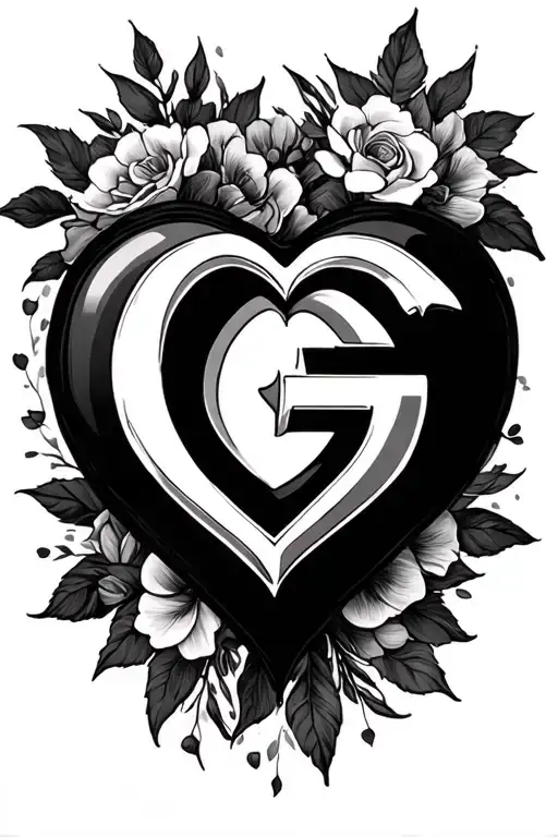 Create A Heart Shape With G In The Middle That Honors The Life Of My Father