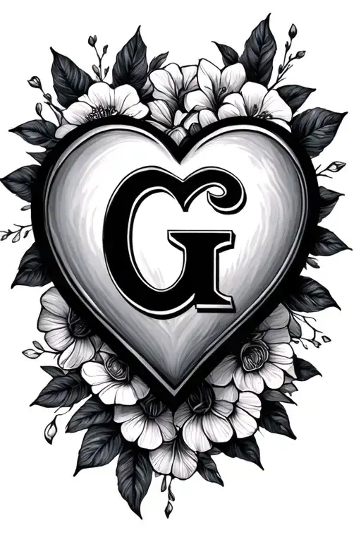 Create A Heart Shape With G In The Middle That Honors The Life Of My Father