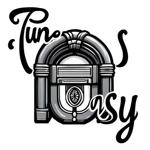 Text And Logo Of Jukebox With The Word 'Tunesy'