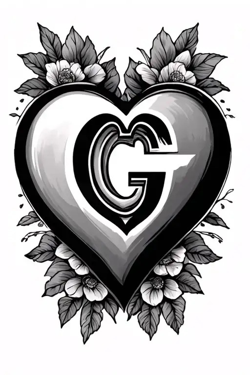 Create A Heart Shape With G In The Middle That Honors The Life Of My Father