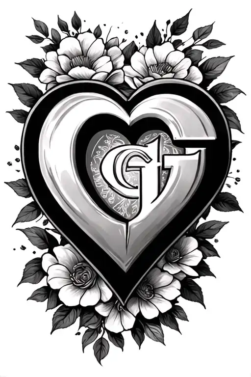 Create A Heart Shape With G In The Middle That Honors The Life Of My Father