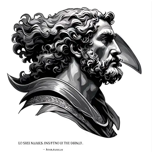 Marcus Aurelius Quote With A Warrior