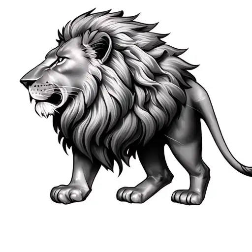 Lion On Forearm Sleeve