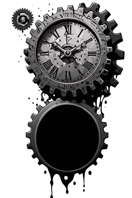 Gears Clock Melting