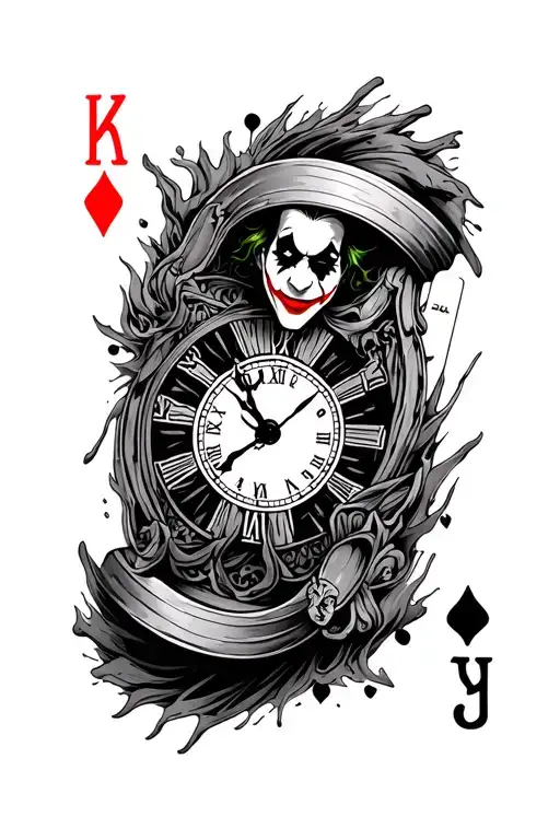 Deck Of Card Joker Take That Risk Clock Melting