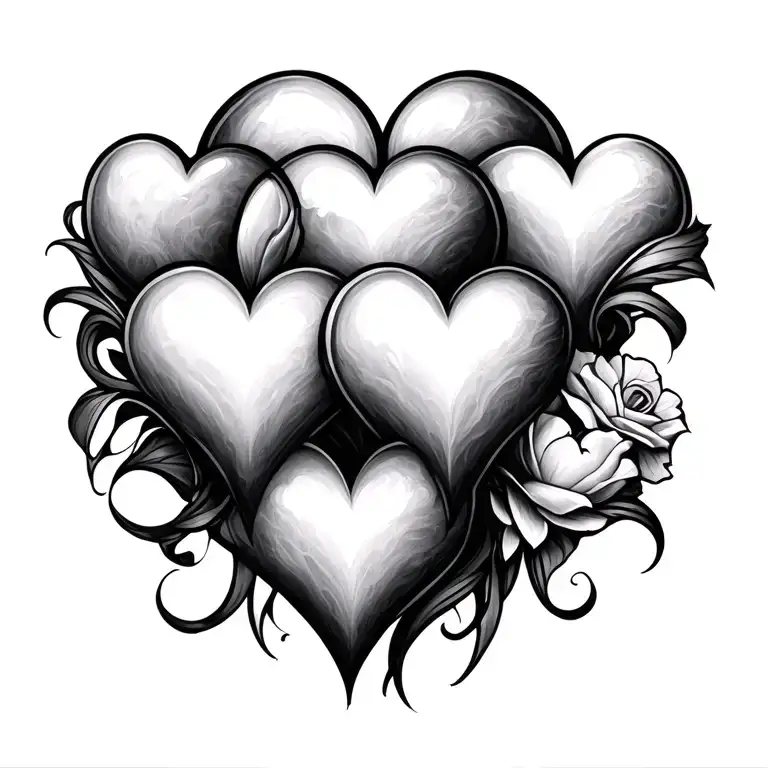 5 Hearts Interlinked