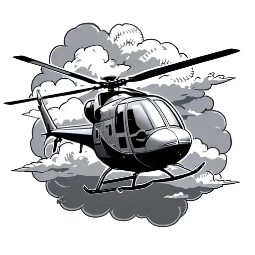 Helicopter Baseball Diamond Clouds