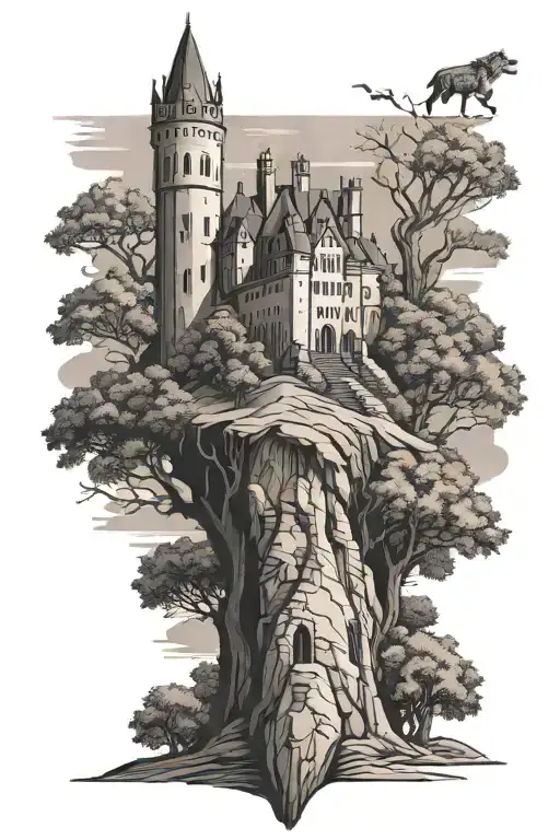 Lithuania Castle Iron Wolf Oak