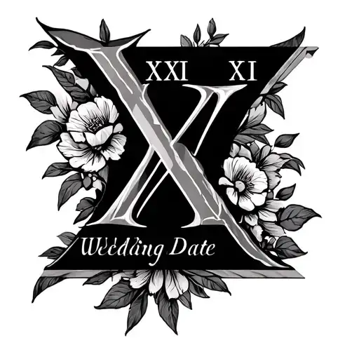 Roman Numeral Wedding Date