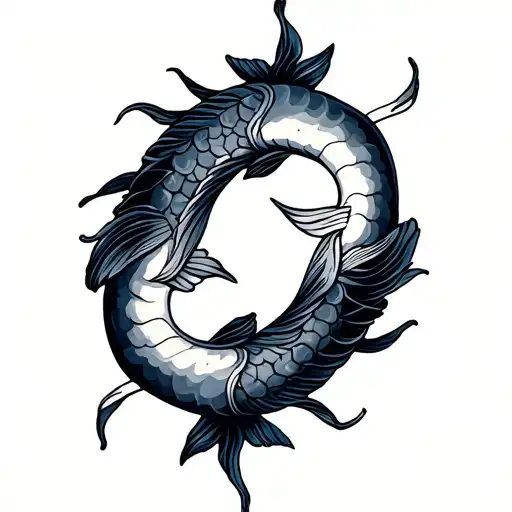 Pisces Symbol Intertwined