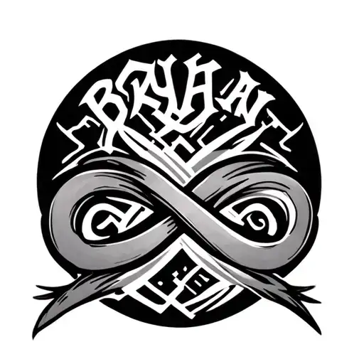 Name Bryan Inside The Line Of Infinity Sign Combined