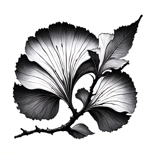 Branch Then Ginkgo Tree Leaf