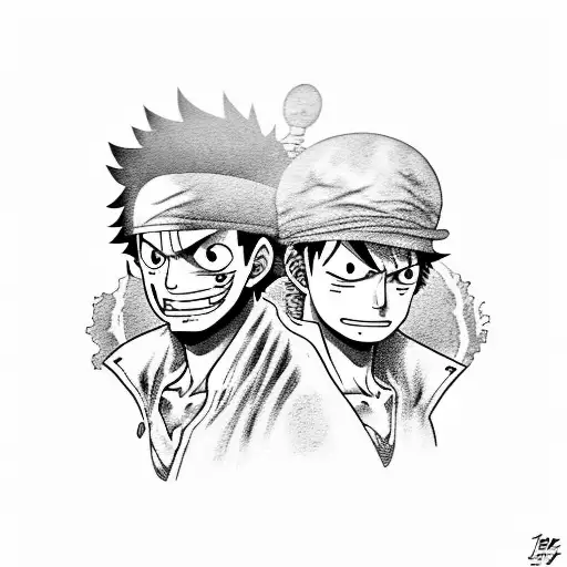 Luffy And Zoro From One Piece