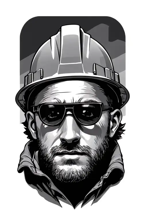 Construction Hard Hat Sitting