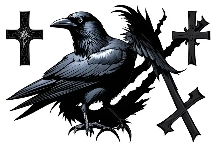 Raven And Crosses