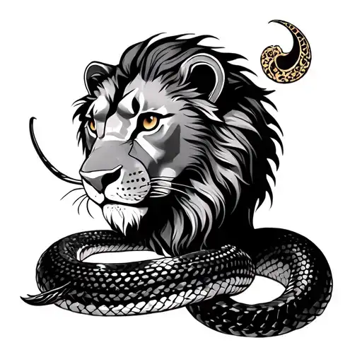 Snake And Lion