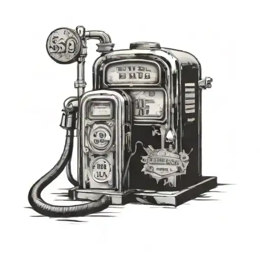 Usa Car Route 66 Gasoline Pump