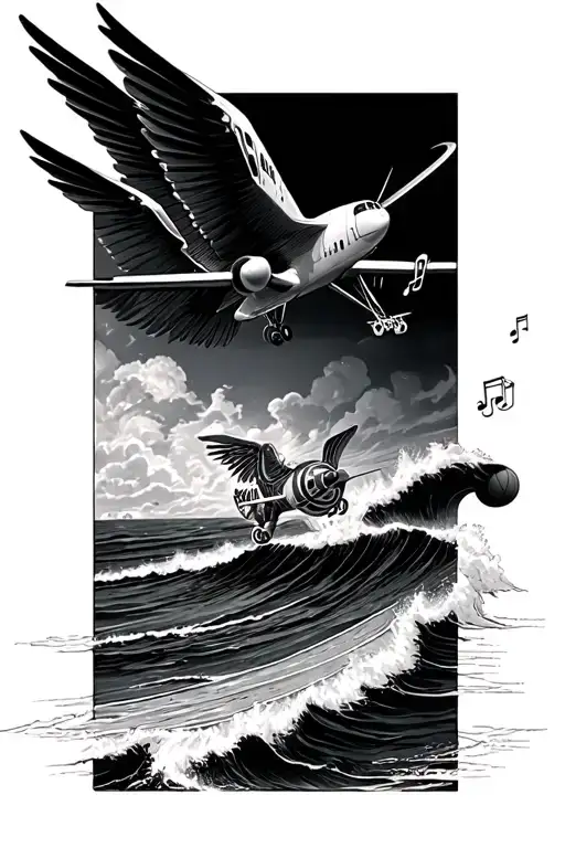 Ocean And Music Basketball Aviation Themed