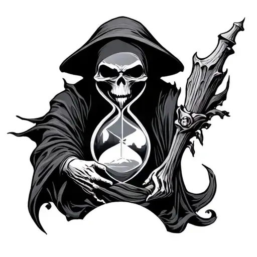 Grim Reaper Hourglass