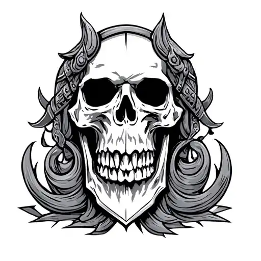 Viking Sandclock Skull