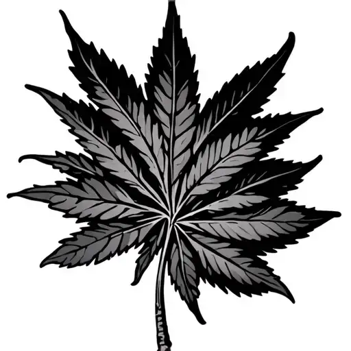 Fred Flintstones Weed Leaf Intertwined