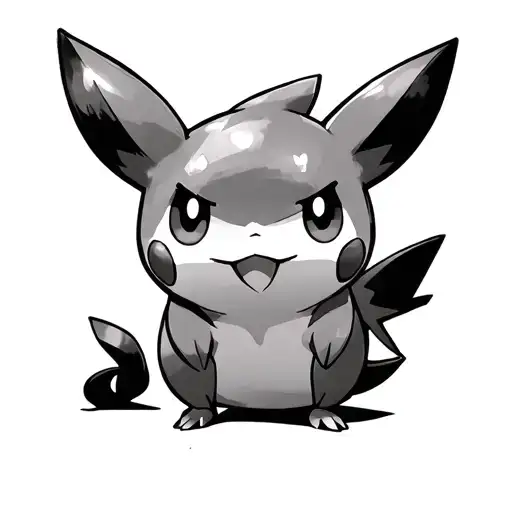 Pichu From Pokemon But Ditto Style For My Thigh As A Man And Around 10 Centimeters