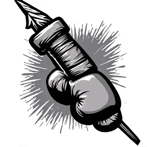 Arrow With A Boxing Glove On The End Hanging