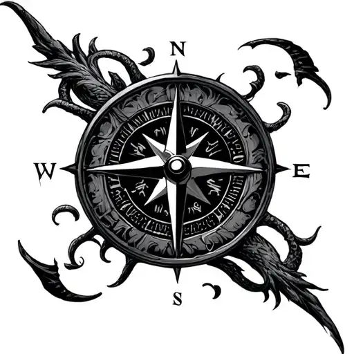 Cthulhu Style Compass