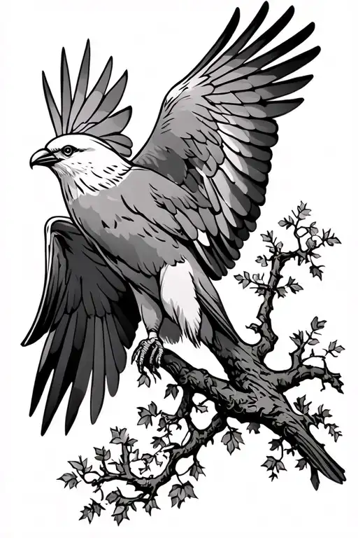 Mississippi Kite Flying And Ash Tree