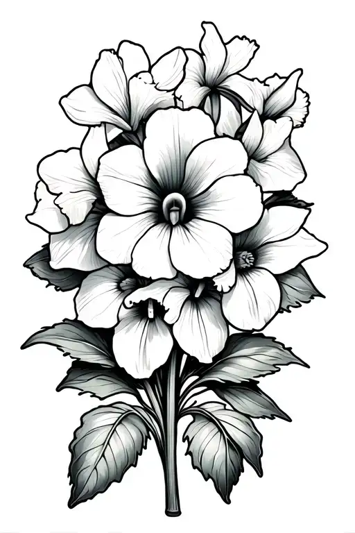 Morning Glory Flower With Daffodil Flowers And A Empty Cross In The Middle