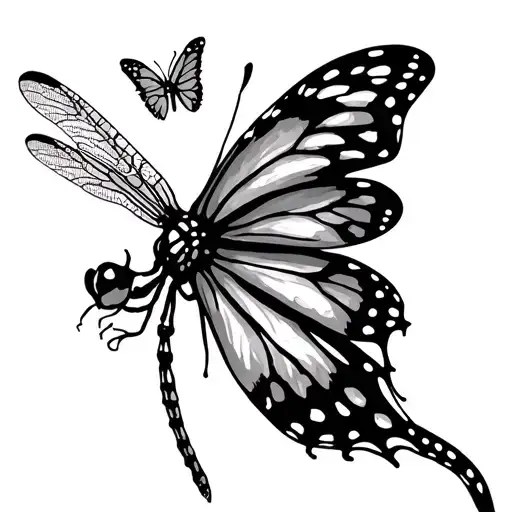 Dragonfly And Butterflys