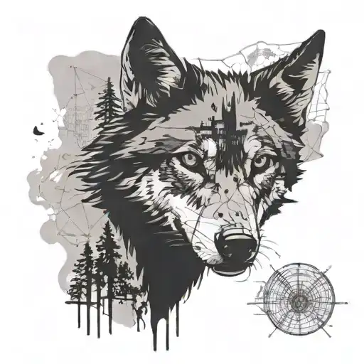 A Wolf Silhouette Overlaid With A Map Of A Notorious Criminal Neighborhood