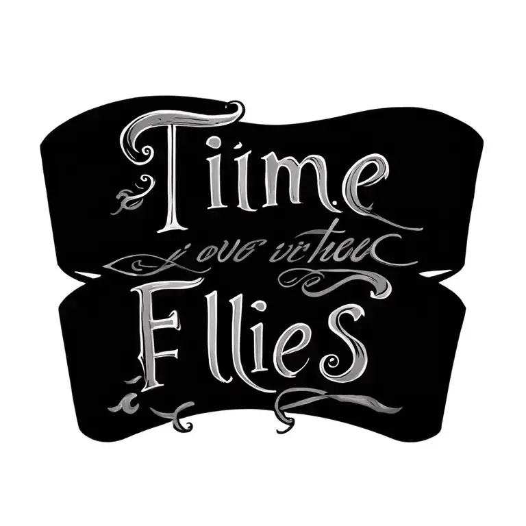 Time Flies Quote Written