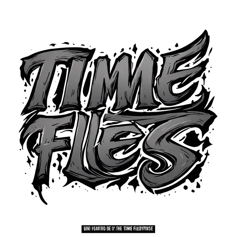 Time Flies Quote Written