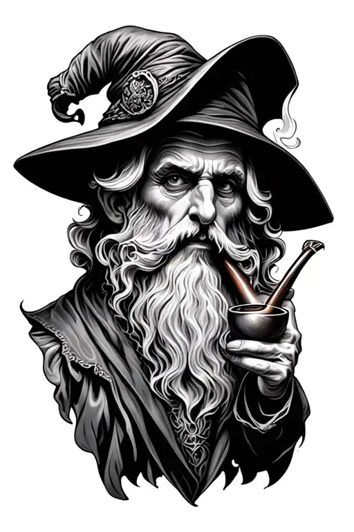 Wizard Smoking A Pipe