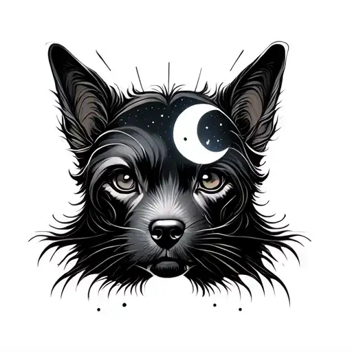 Schnauscer Earsand Moon Lines