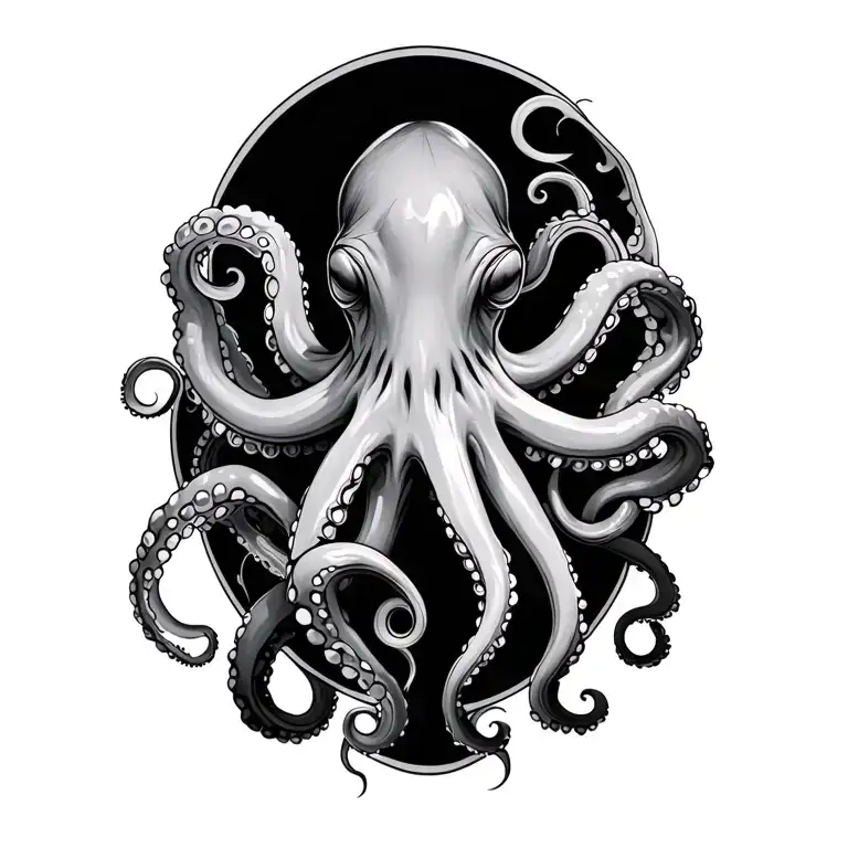 Octopus That Starts On The Shoulder Blade And Goes Down Arm