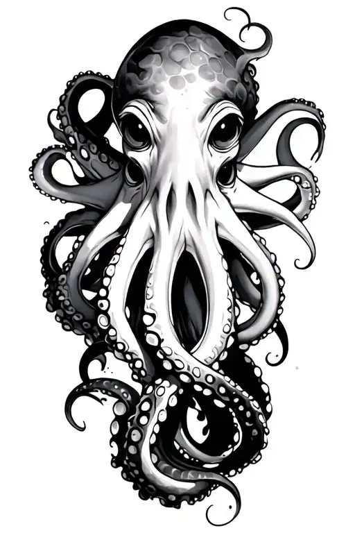 Octopus That Starts On The Shoulder Blade And Goes Down Arm