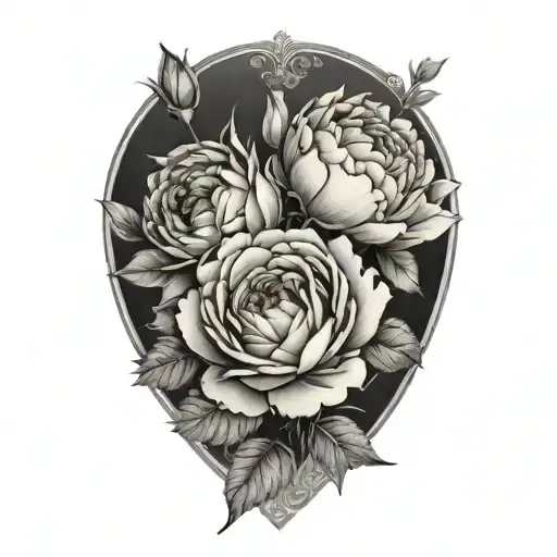 Love Rose And Peonies Flower