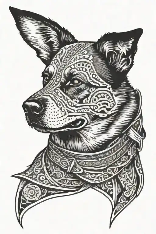 Australian Cattle Dog Japanese Samurai