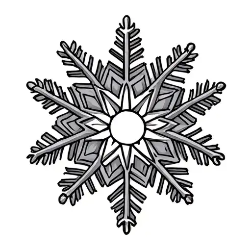 Snowflake With Seven Sided Star In The Middle