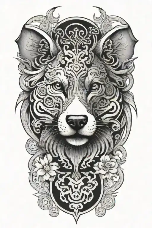 Chinese Dog And Rat Combined