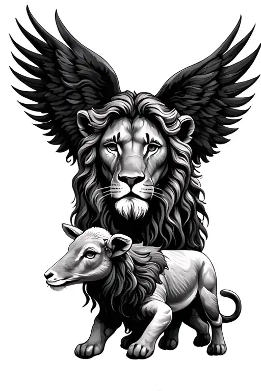 Jesus Lion And Lamb