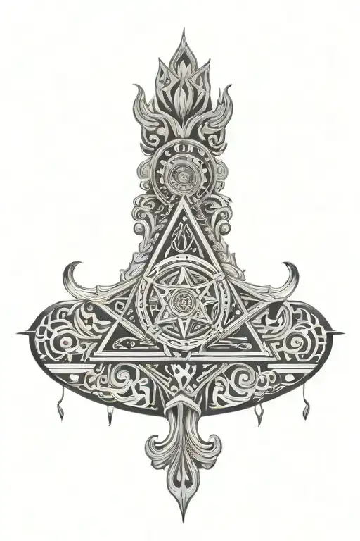 A Fusion Design Combining Kabbalah Symbols With Mexican Motifs With Nordic Motifs