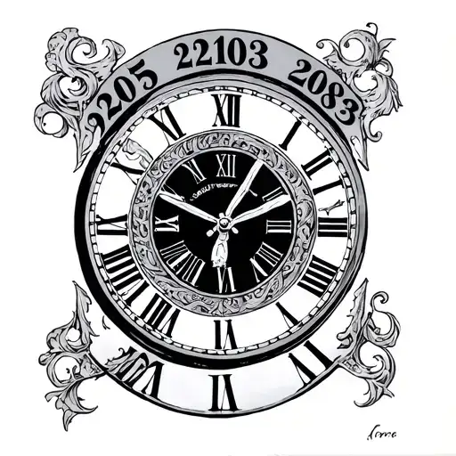 2005 And 2008 Roman Numeral Clock